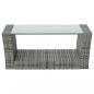 Preview: 8-tlg. Garten-Lounge-Set mit Kissen Poly Rattan Grau