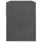 Preview: Nachttische 2 Stk. Grau 40x31x40 cm Massivholz Kiefer