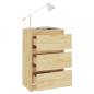 Preview: Nachtschrank 40x29,5x64 cm Massivholz Kiefer