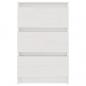 Preview: Nachtschrank Weiß 40x29,5x64 cm Massivholz Kiefer