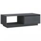 Preview: Couchtisch Grau 110x50x33,5 cm Massivholz Kiefer