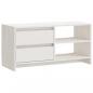 Preview: TV-Schrank Weiß 80x31x39 cm Massivholz Kiefer