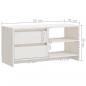 Preview: TV-Schrank Weiß 80x31x39 cm Massivholz Kiefer