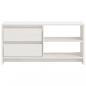 Preview: TV-Schrank Weiß 80x31x39 cm Massivholz Kiefer