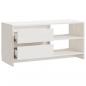 Preview: TV-Schrank Weiß 80x31x39 cm Massivholz Kiefer