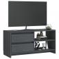 Preview: TV-Schrank Grau 80x31x39 cm Massivholz Kiefer