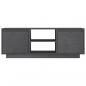 Preview: TV-Schrank Grau 110x30x40 cm Massivholz Kiefer