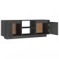 Preview: TV-Schrank Grau 110x30x40 cm Massivholz Kiefer
