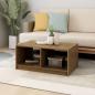 Preview: Couchtisch Honigbraun 75x50x33,5 cm Massivholz Kiefer