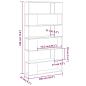 Preview: Bücherregal Raumteiler Weiß 100x24x188 cm