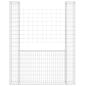 Preview: Gabionenkorb U-Form mit 2 Säulen Eisen 140x20x200 cm