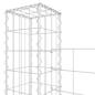Preview: Gabionenkorb U-Form mit 7 Säulen Eisen 740x20x200 cm