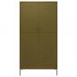 Preview: Kleiderschrank Olivgrün 90x50x180 cm Stahl   