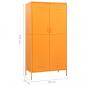 Preview: Kleiderschrank Senfgelb 90x50x180 cm Stahl   