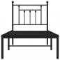 Preview: Bettgestell mit Kopfteil Metall Schwarz 75x190 cm