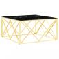 Preview: Couchtisch Golden 80x80x40 cm Edelstahl und Glas