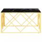 Preview: Couchtisch Golden 80x80x40 cm Edelstahl und Glas