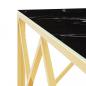 Preview: Couchtisch Golden 80x80x40 cm Edelstahl und Glas