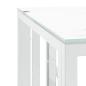 Preview: Couchtisch Silbern 50x50x50 cm Edelstahl und Glas
