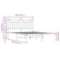 Preview: Bettgestell mit Kopfteil Metall Schwarz 150x200 cm