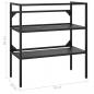 Preview: Badezimmer Waschtischgestell Schwarz 79x38x83 cm Eisen