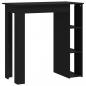 Preview: Bartisch mit Regal Schwarz 102x50x103,5 cm Holzwerkstoff