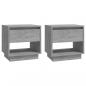 Preview: Nachttische 2 Stk. Betongrau 45x34x44 cm Holzwerkstoff