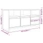 Preview: ARDEBO.de - TV-Schrank Betongrau 102x37,5x52,5 cm Holzwerkstoff