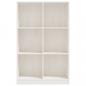 Preview: Bücherregal Weiß 70x33x110 cm Massivholz Kiefer