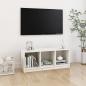 Preview: ARDEBO.de - TV-Schrank Weiß 104x33x41 cm Massivholz Kiefer