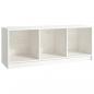 Preview: TV-Schrank Weiß 104x33x41 cm Massivholz Kiefer