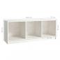 Preview: TV-Schrank Weiß 104x33x41 cm Massivholz Kiefer