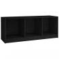 Preview: TV-Schrank Schwarz 104x33x41 cm Massivholz Kiefer