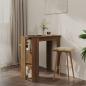 Preview: ARDEBO.de - Bartisch mit Regal Braun Eiche 102x50x103,5 cm Holzwerkstoff
