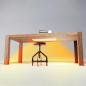 Preview: Etherma LAVA2-DESK-80-T Tischinfrarotheizung, Timer/Dimmer, weiß, 80W (41204)
