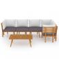 Preview: 6-tlg. Garten-Lounge-Set mit Kissen Massivholz Akazie
