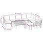 Preview: 12-tlg. Garten-Lounge-Set mit Kissen Massivholz Akazie