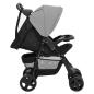 Preview: 3-in-1 Kinderwagen Hellgrau und Schwarz Stahl