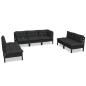 Preview: 7-tlg. Garten-Lounge-Set mit Kissen Massivholz Kiefer