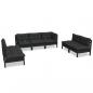 Preview: 7-tlg. Garten-Lounge-Set mit Kissen Massivholz Kiefer