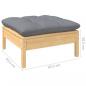 Preview: 8-tlg. Garten-Lounge-Set mit Grauen Kissen Kiefer Massivholz
