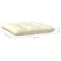 Preview: 6-tlg. Garten-Lounge-Set mit Creme Kissen Massivholz Kiefer