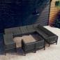 Preview: ARDEBO.de - 12-tlg. Garten-Lounge-Set mit Kissen Schwarz Massivholz Kiefer