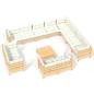 Preview: 13-tlg. Garten-Lounge-Set mit Creme Kissen Massivholz Kiefer