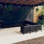 Preview: ARDEBO.de - 11-tlg. Garten-Lounge-Set mit Kissen Schwarz Kiefernholz