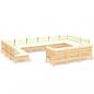 Preview: ARDEBO.de - 13-tlg. Garten-Lounge-Set mit Creme Kissen Kiefernholz