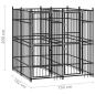 Preview: Outdoor-Hundezwinger Stahl 3,69 m²