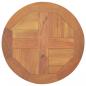 Preview: ARDEBO.de - Tischplatte Massivholz Teak Rund 2,5 cm 40 cm