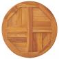 Preview: Tischplatte Massivholz Teak Rund 2,5 cm 50 cm