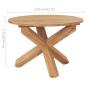 Preview: ARDEBO.de - Garten-Esstisch Ø110x75 cm Massivholz Teak